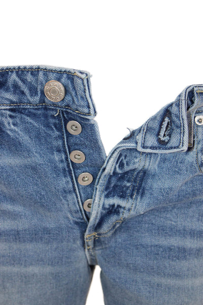 Amo Womens Ankle Cropped High Rise Blue Jeans Size 26