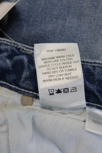 Amo Womens Ankle Cropped High Rise Blue Jeans Size 26