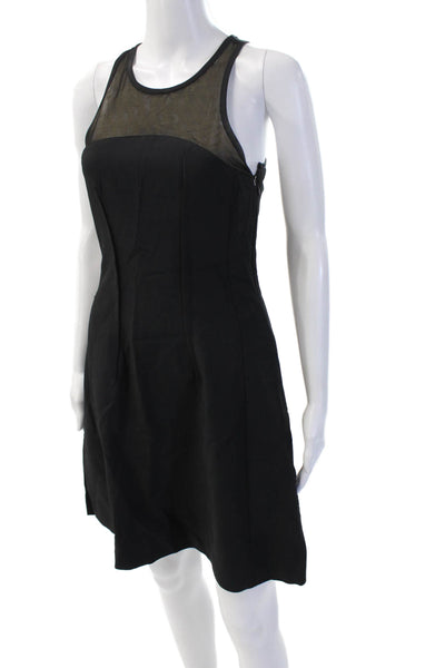 Catherine Malandrino Womens Fit & Flare Tank Dress Sleeveless Black Zip Size 2