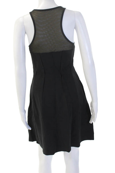 Catherine Malandrino Womens Fit & Flare Tank Dress Sleeveless Black Zip Size 2