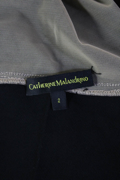 Catherine Malandrino Womens Fit & Flare Tank Dress Sleeveless Black Zip Size 2