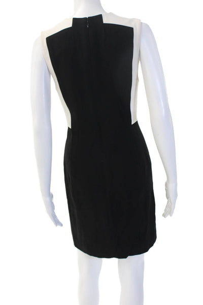 Alexander Wang Women Sheath Dress Black V-Neck Sleeveless Short Size S