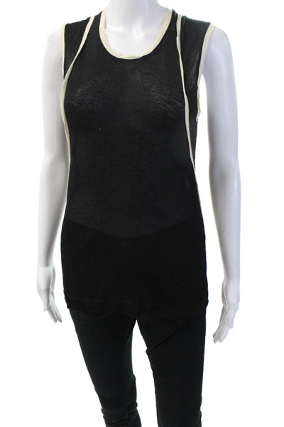 Rag & Bone Women Basic Black Sleeveless Tank Size S