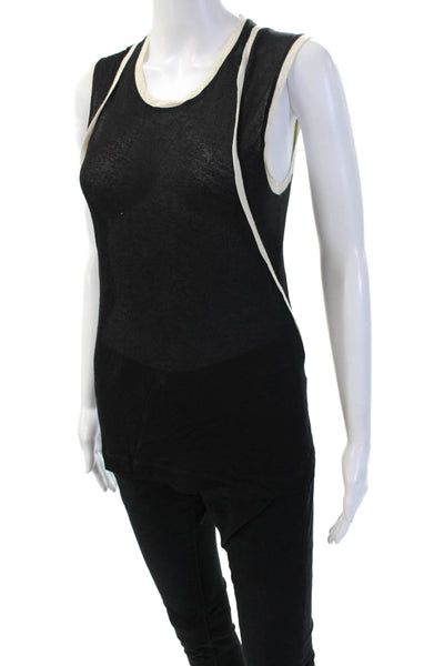 Rag & Bone Women Basic Black Sleeveless Tank Size S