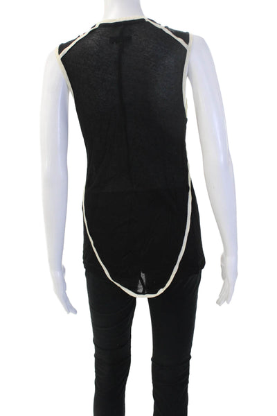 Rag & Bone Women Basic Black Sleeveless Tank Size S