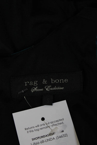Rag & Bone Womens Silk Sleeveless Crew Neck Tank Blue Size S