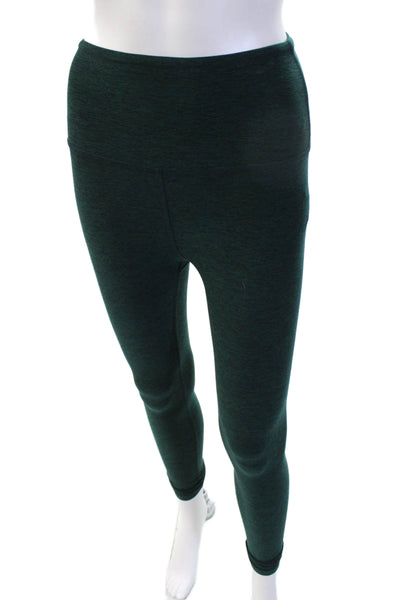 Beyond Yoga Women Ankle Leggings Green Nylon Blend Petites Size S