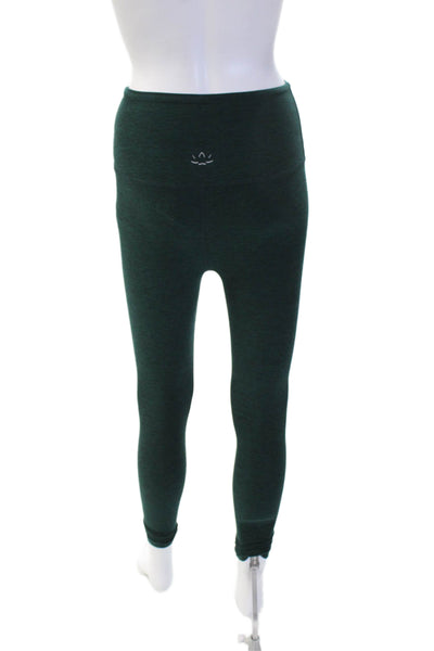 Beyond Yoga Women Ankle Leggings Green Nylon Blend Petites Size S