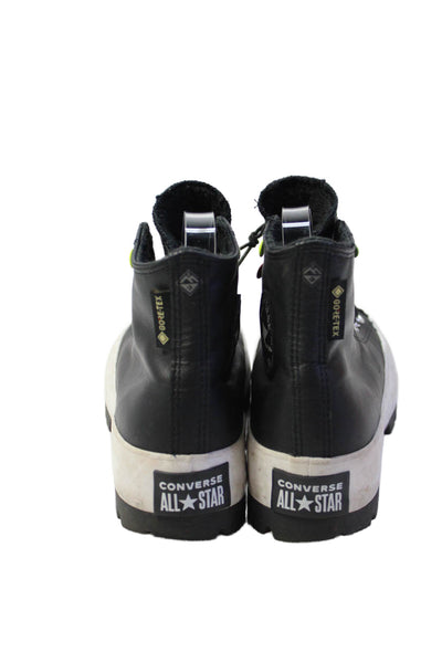 Converse Womens Vegan Leather High Top Sneakers Black Size 8.5