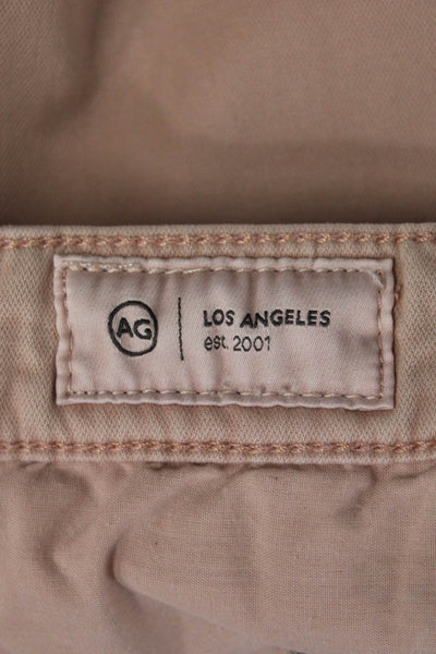 AG Adriano Goldschmied Women Cropped Ankle Chino Pants Beige Size 27
