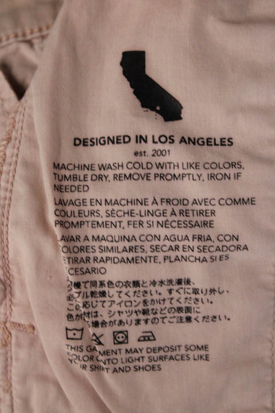 AG Adriano Goldschmied Women Cropped Ankle Chino Pants Beige Size 27