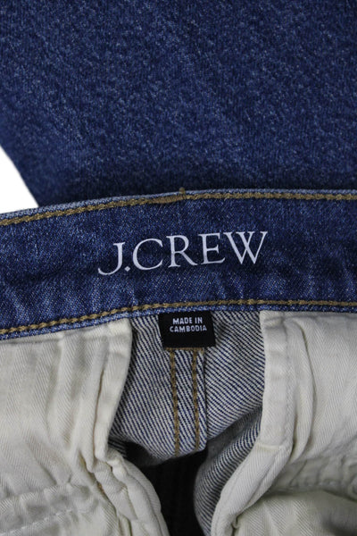 J Crew Unisex High Rise Straight Wide Leg Jeans Dark Blue Size 25
