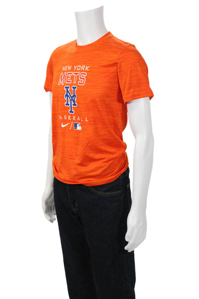 Nike Mens Orange Graphic Sports T-Shirt Crew Neck Short Sleeve Size S