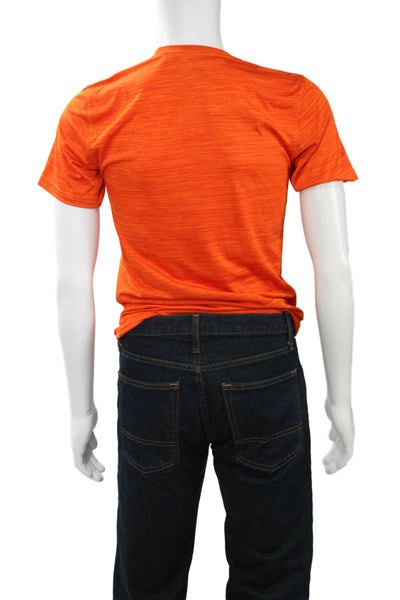 Nike Mens Orange Graphic Sports T-Shirt Crew Neck Short Sleeve Size S