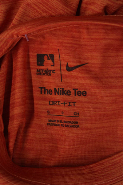 Nike Mens Orange Graphic Sports T-Shirt Crew Neck Short Sleeve Size S