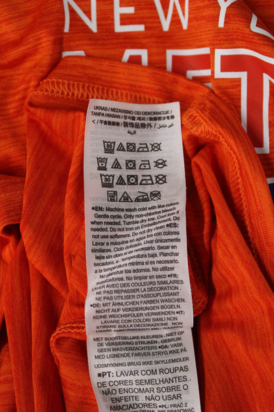 Nike Mens Orange Graphic Sports T-Shirt Crew Neck Short Sleeve Size S