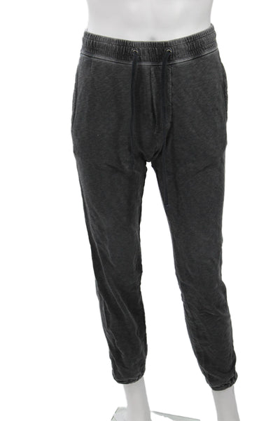 Standard James Perse Mens Jogger Sweatpants Dark Gray Cotton Drawstring Size 0