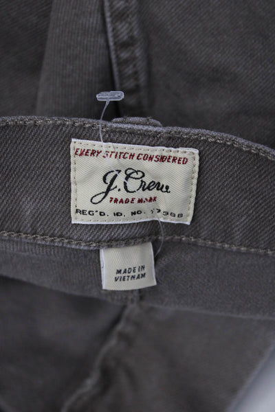J Crew Mens Brown Ankle Cropped Straight Jeans Button Size 30