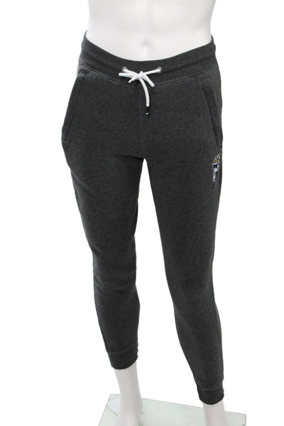 Goat Mens Jogger Sweatpants Dark Gray Drawstring Cartoon Size S
