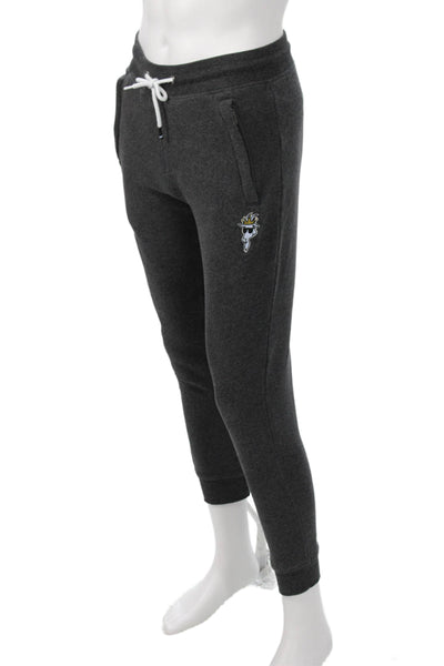 Goat Mens Jogger Sweatpants Dark Gray Drawstring Cartoon Size S