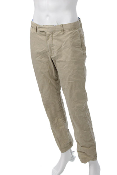 Polo Ralph Lauren Mens Beige Chinos Classic Fit 32 Inseam Size 33