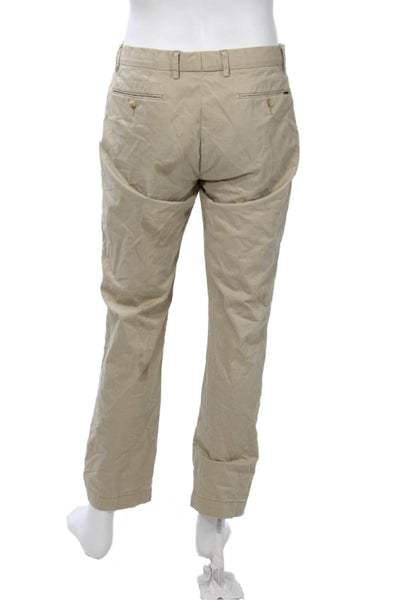 Polo Ralph Lauren Mens Beige Chinos Classic Fit 32 Inseam Size 33