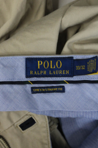Polo Ralph Lauren Mens Beige Chinos Classic Fit 32 Inseam Size 33