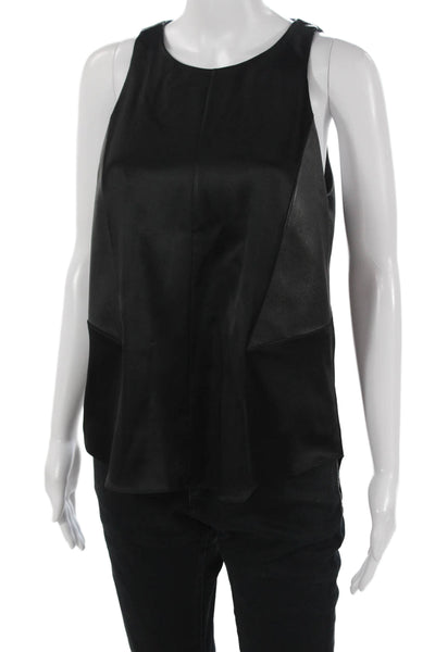 Rag & Bone Women Black Sleeveless Round Neck Tank Size M