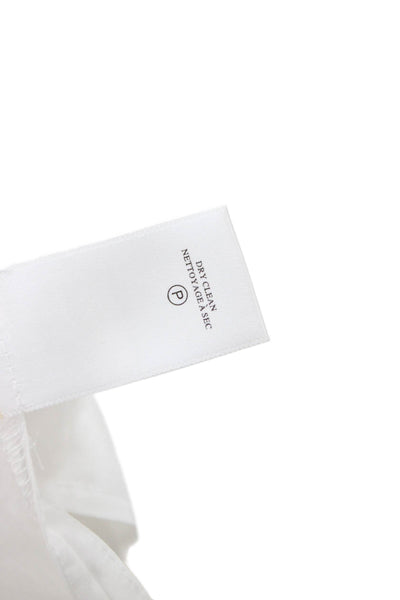 A.L.C. Womens A-Line Mini Dress White V-Neck Short Sleeve Cotton Size 0