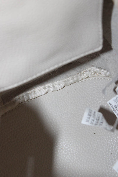 Zara Basic Collection Womens Medium Drawstring Tasseled Detail Backpack Beige
