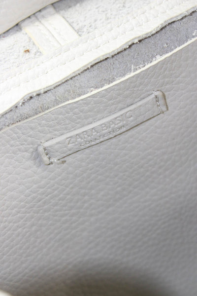 Zara Basic Collection Womens Medium Drawstring Tasseled Detail Backpack Beige