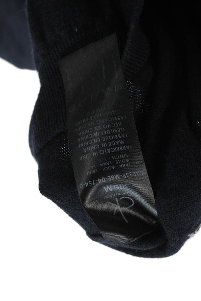 Calvin Klein Womens V-Neck Black Pullover Wool Acrylic L/S Size M