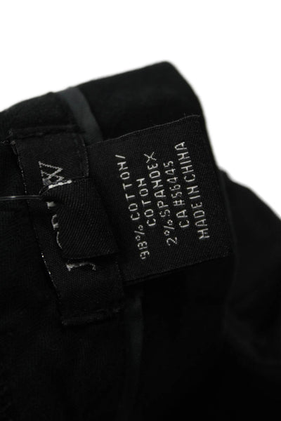 J Crew Women Black Ankle Cropped Chino Pants Size 2