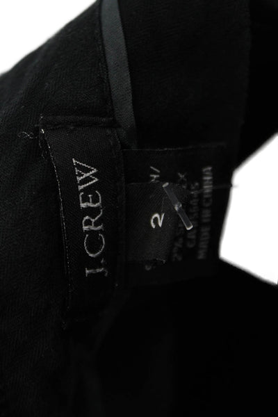 J Crew Women Black Ankle Cropped Chino Pants Size 2