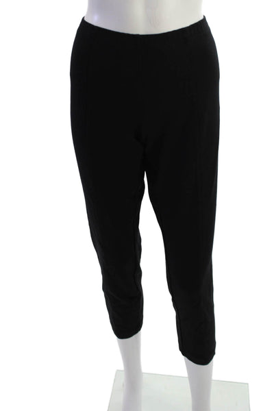 Clothes (Real) Womens Cropped Ankle Pants Black Viscose Nylon Elastane Size L