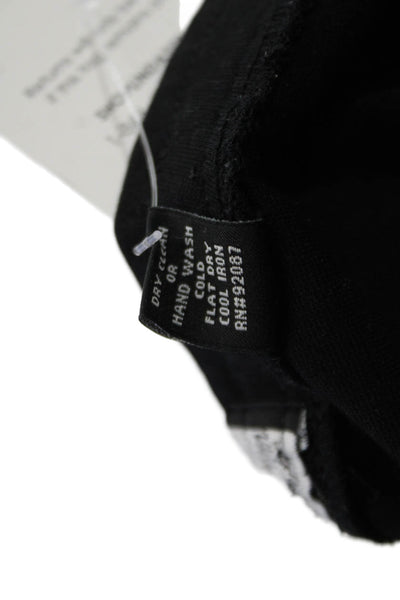 Clothes (Real) Womens Cropped Ankle Pants Black Viscose Nylon Elastane Size L