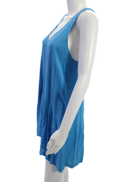 Joie Womens Tank Shift Dress Blue Silk Striped Sleeveless Above Knee Size S