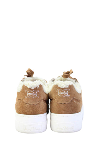 Sam Edelman Womens Suede Lace Up Platform Sneakers Brown Size 5.5 Medium