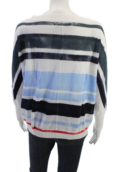 Marika Charles Unisex White Floral Pullover Cashmere Blend Long Sleeve Size 1