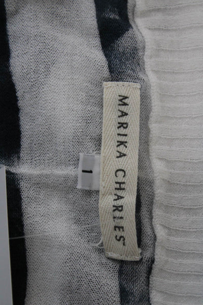 Marika Charles Unisex White Floral Pullover Cashmere Blend Long Sleeve Size 1