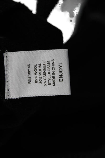 Michael Stars Unisex Black Striped Pullover Crewneck Long Sleeve Size S
