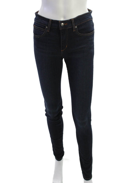 Joes Womens Skinny Mid Rise Jeans Dark Blue Size 26