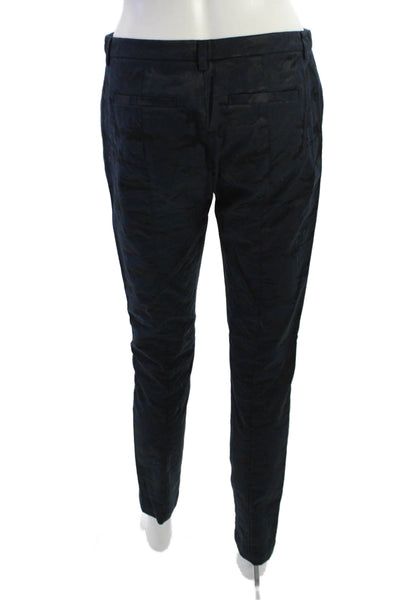 ATM Women Dark Blue Camouflage Ankle Dress Pants Size 4