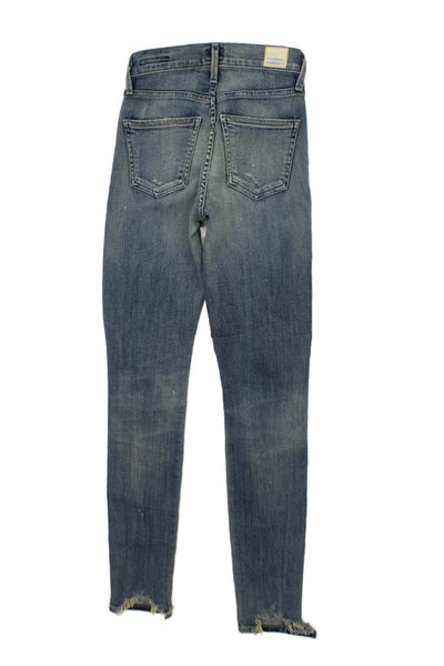 Citizens of Humanity Women Skinny Ankle Jeans Blue Mid Rise Petite Size 24