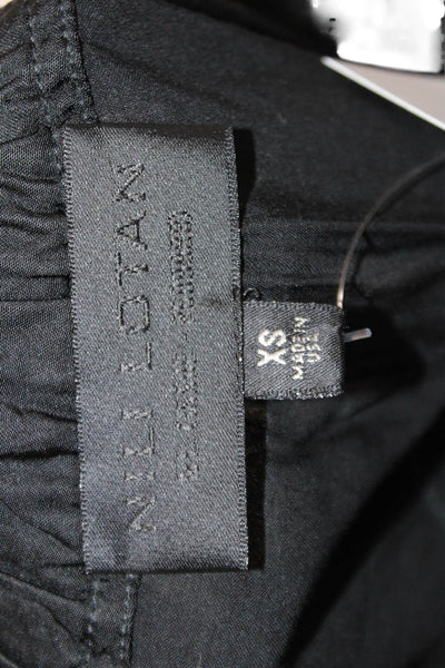 Nili Lotan Women Cropped Black Polyester Blend Pants Petite Size XS