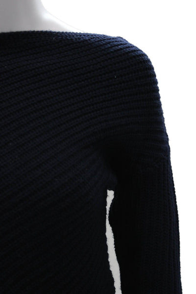 BCBGMAXAZRIA Unisex Designer Dark Blue Pullover Sweater Long Sleeve Size 2XS