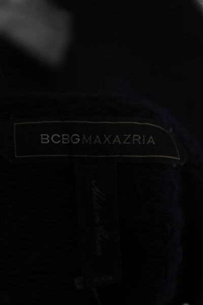 BCBGMAXAZRIA Unisex Designer Dark Blue Pullover Sweater Long Sleeve Size 2XS