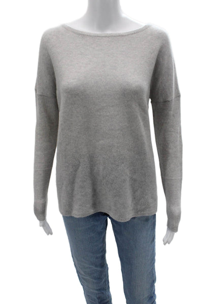Skull Cashmere Unisex Pullover Sweater Gray Round Neck Skull Size 42