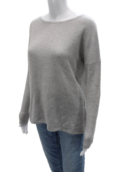 Skull Cashmere Unisex Pullover Sweater Gray Round Neck Skull Size 42