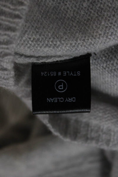 Skull Cashmere Unisex Pullover Sweater Gray Round Neck Skull Size 42
